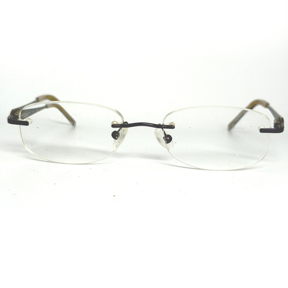 Love Always 100 505 Rimless Eyeglasses Purple Textured Metal 50-18-135 Frames